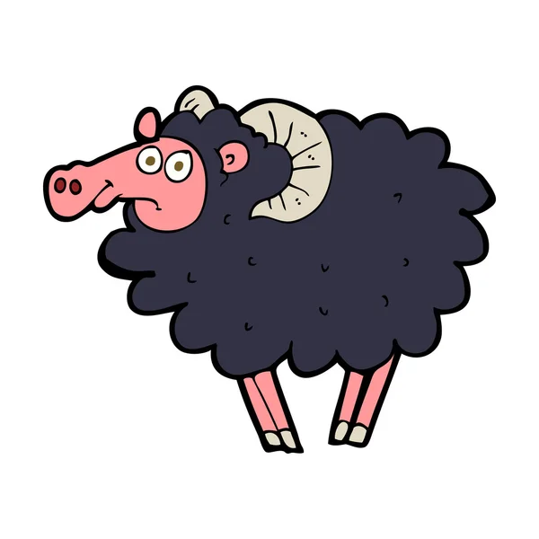 Cartoon black sheep — Stock Vector