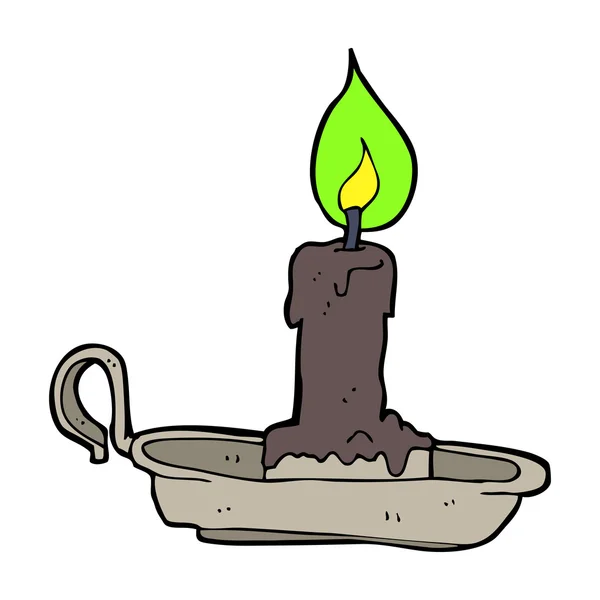 Cartoon spooky candlestick — Stock Vector