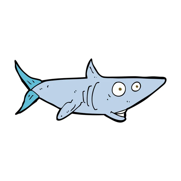 Dessin animé requin heureux — Image vectorielle