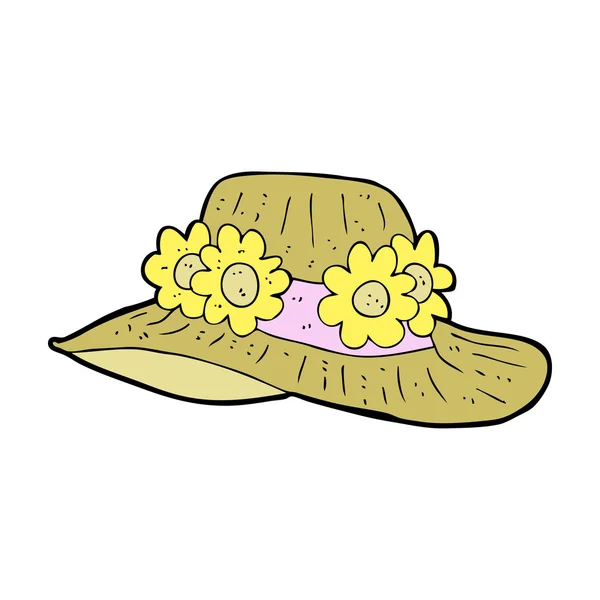 Karikatür yaz şapka — Stok Vektör