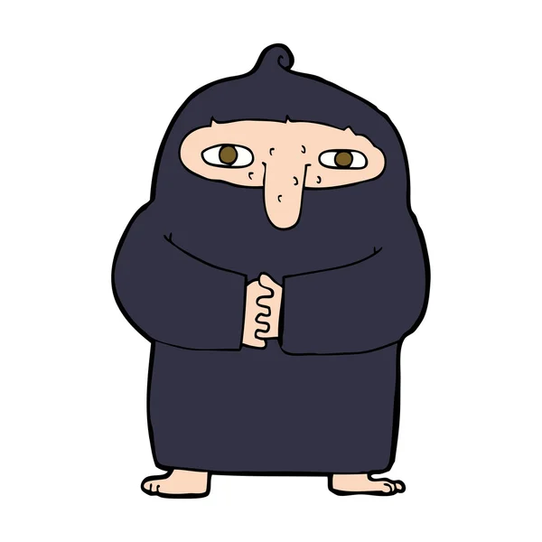 Cartoon monk in robe — Stock Vector