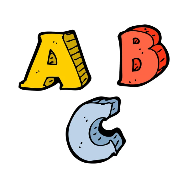 Cartoon-Abc-Buchstaben — Stockvektor