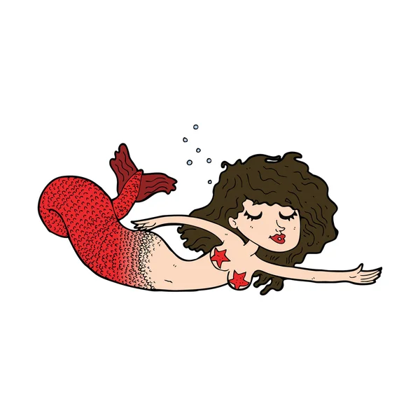 Cartoon sirène — Image vectorielle