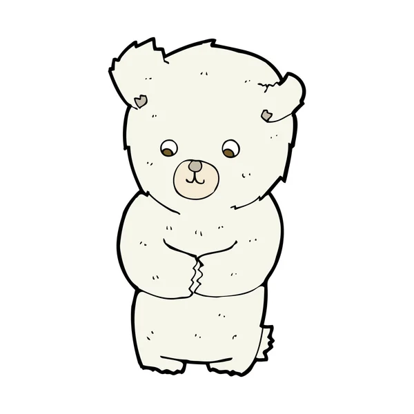 Urso polar bonito desenhos animados — Vetor de Stock