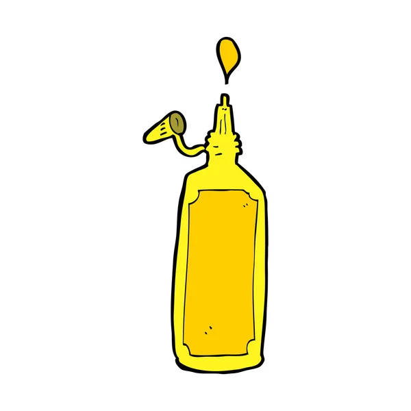 Cartoon mosterd fles — Stockvector