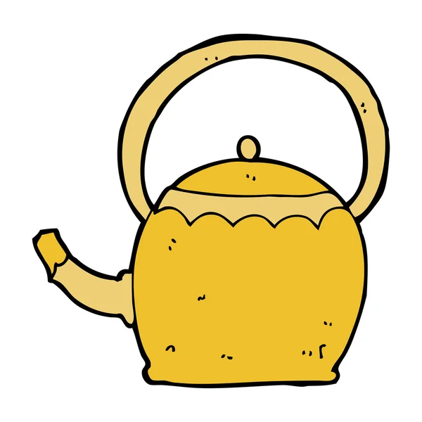 お茶のポットを漫画 — ストックベクタ