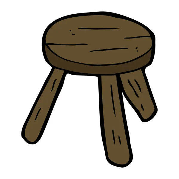 Cartoon wooden stool — Stock Vector