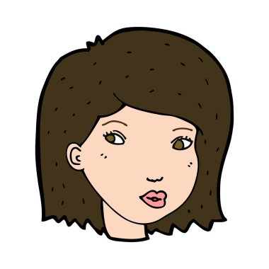 çizgi film kadın yüzü