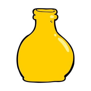 karikatür eski cam vazo