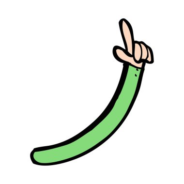 karikatür işaret eden kol