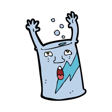 karikatür soda kutusu karakteri