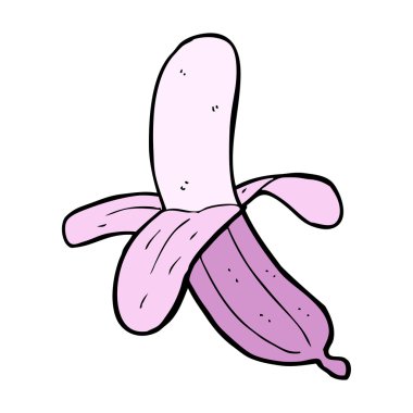 karikatür pembe muz