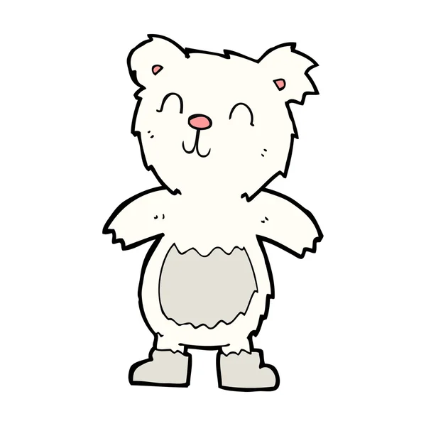 Cartone animato orsacchiotto polare — Vettoriale Stock