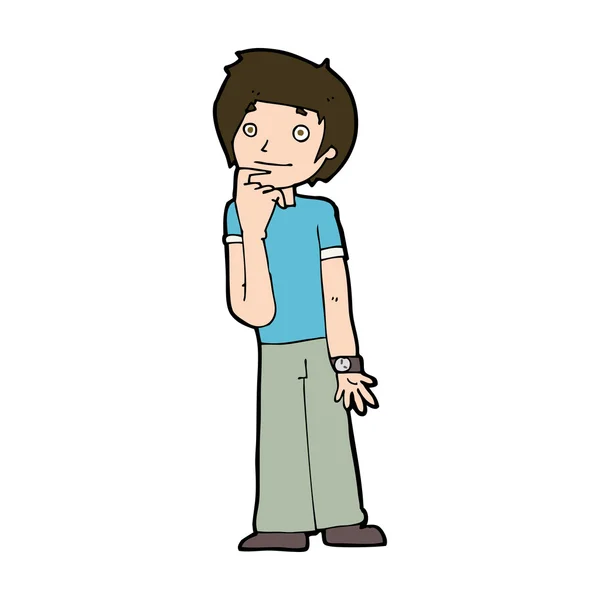 Cartoon jongen af — Stockvector