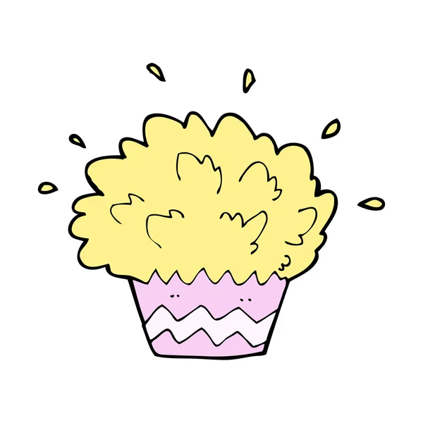 Cartone animato esplosione cupcake — Vettoriale Stock