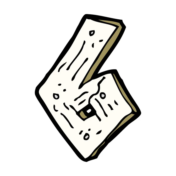 Desenho animado número de madeira — Vetor de Stock