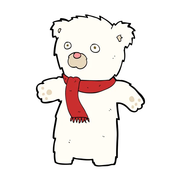 Cartone animato carino orso polare — Vettoriale Stock