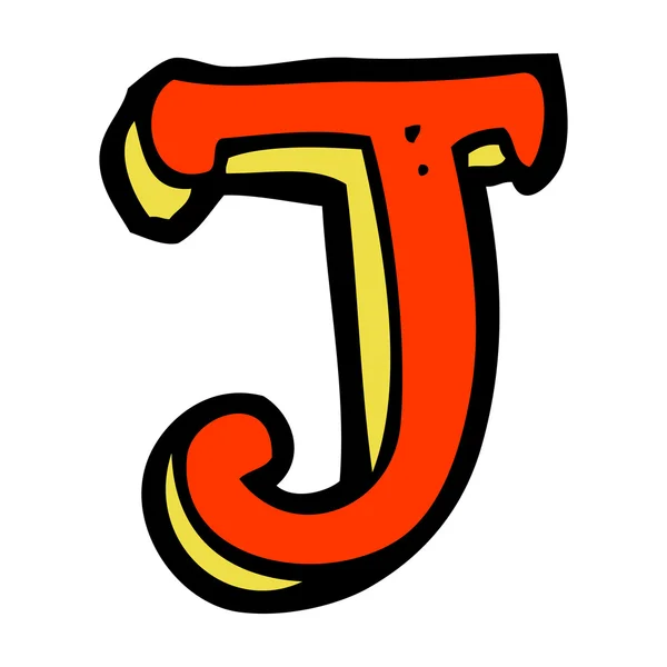 Мультфільм літера j — стоковий вектор