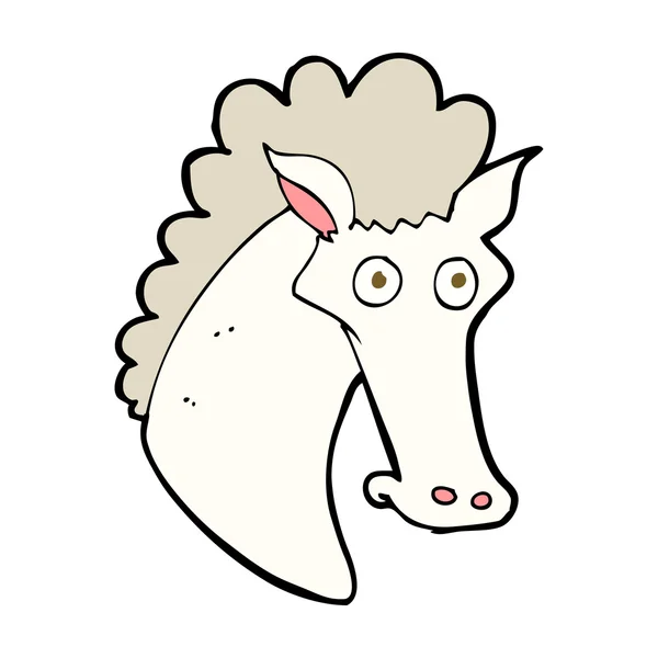 Tête de cheval de dessin animé — Image vectorielle