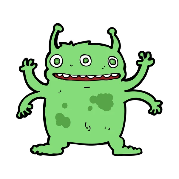 Desenhos animados monstro alienígena — Vetor de Stock