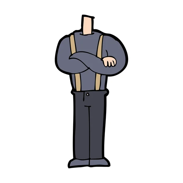 Corpo del cartone animato con le braccia piegate (mescolare e abbinare cartoni animati o aggiungere proprio — Vettoriale Stock