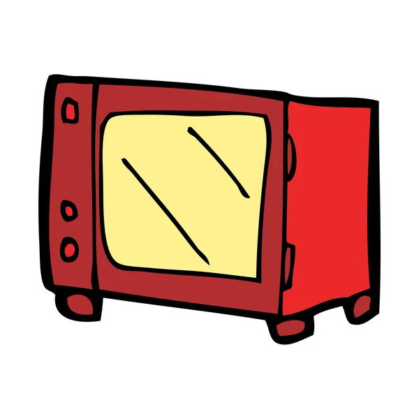 Microondas de dibujos animados — Vector de stock