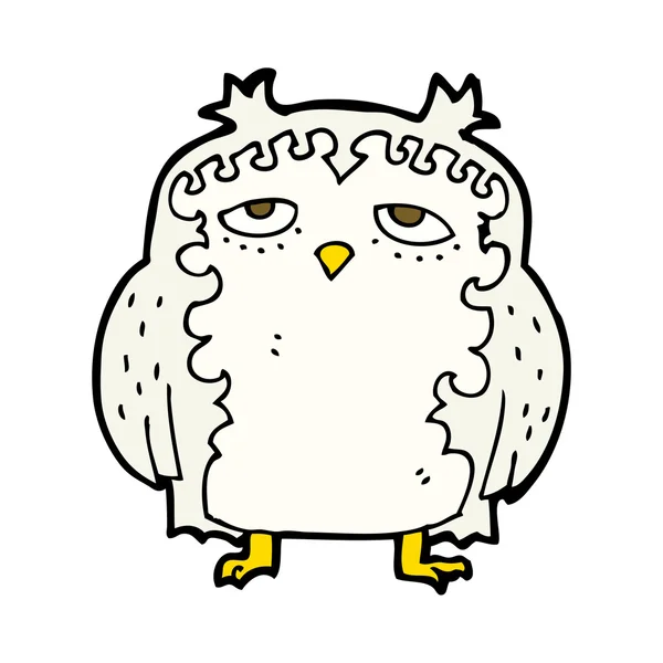 卡通聪明的老猫头鹰 — 图库矢量图片