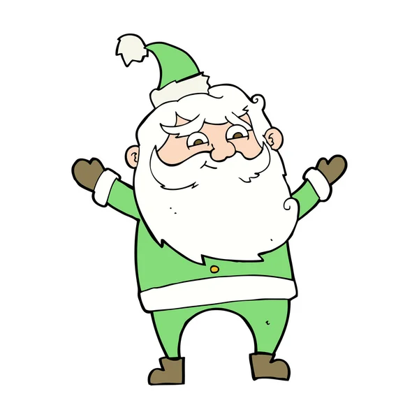 Cartoon gelukkig santa claus — Stockvector