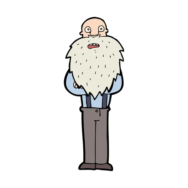 漫画は老人をひげを生やした — ストックベクタ