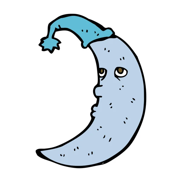 Sleepy moon cartoon — Stock Vector