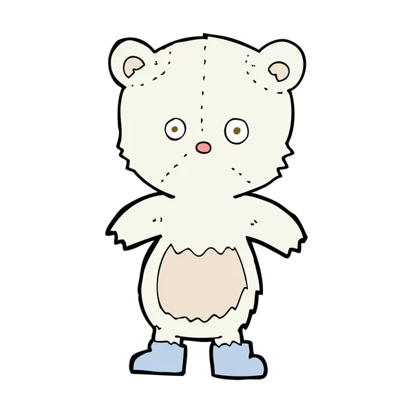 Cartone animato cucciolo di orso polare — Vettoriale Stock