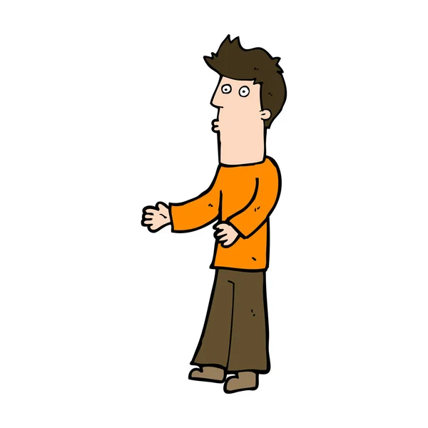 Cartoon man uit te leggen — Stockvector