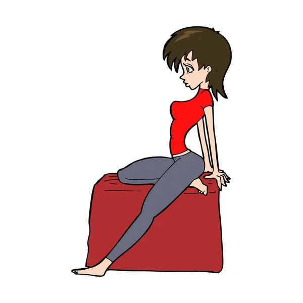 Dibujos animados pin up pose girl — Archivo Imágenes Vectoriales