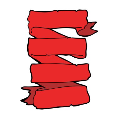 karikatür heraldik parşömen pankartı