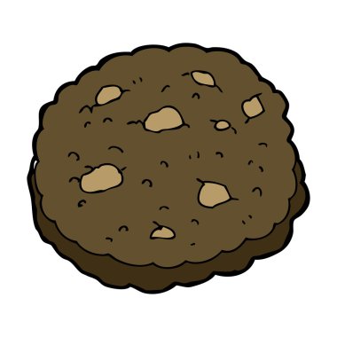 Çikolata parçalı kurabiye karikatür