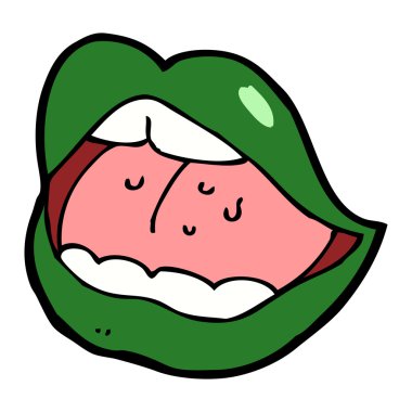 Cadılar Bayramı ağzı cartoon