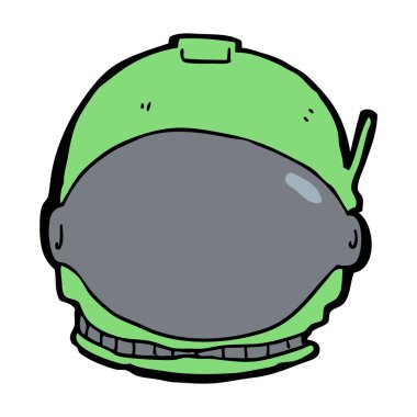 karikatür astronot yüz