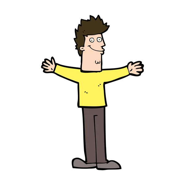 Cartoon gelukkig man — Stockvector