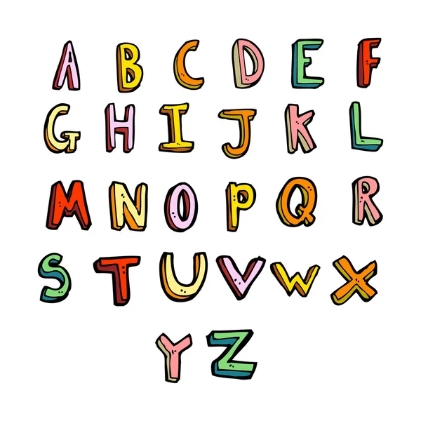 Alphabet de bande dessinée — Image vectorielle