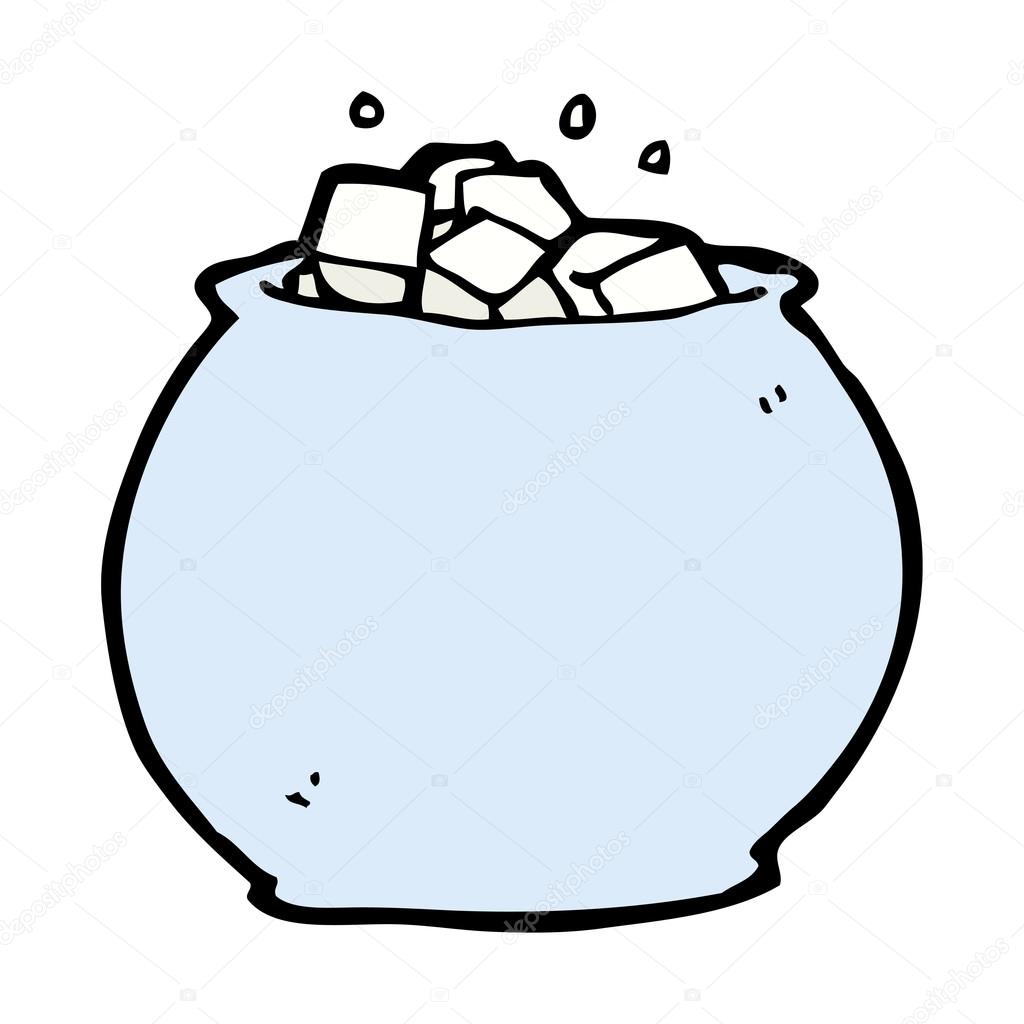 Cartoon bowl of sugar  Stock Vector  lineartestpilot 