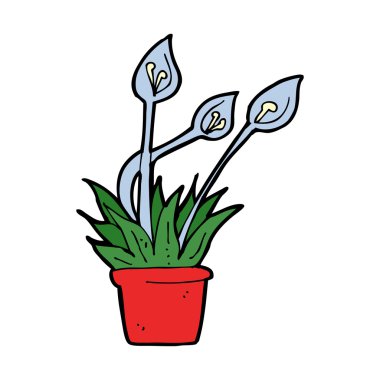 çizgi film orkide bitkisi