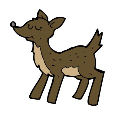 sevimli çizgi geyik