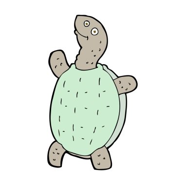 karikatür mutlu kaplumbağa