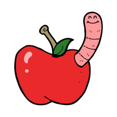 solucanlı çizgi film elması