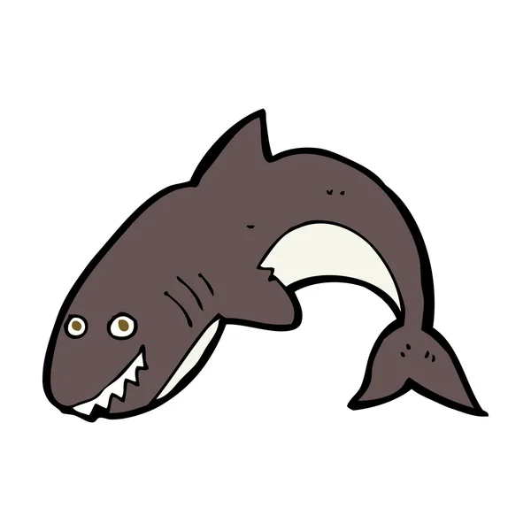 Tiburón de dibujos animados — Vector de stock