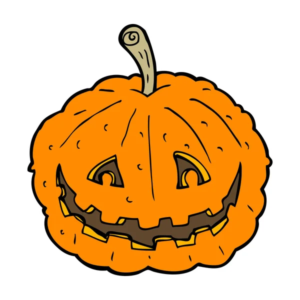 Cartoon grinning pumpkin — Stock Vector