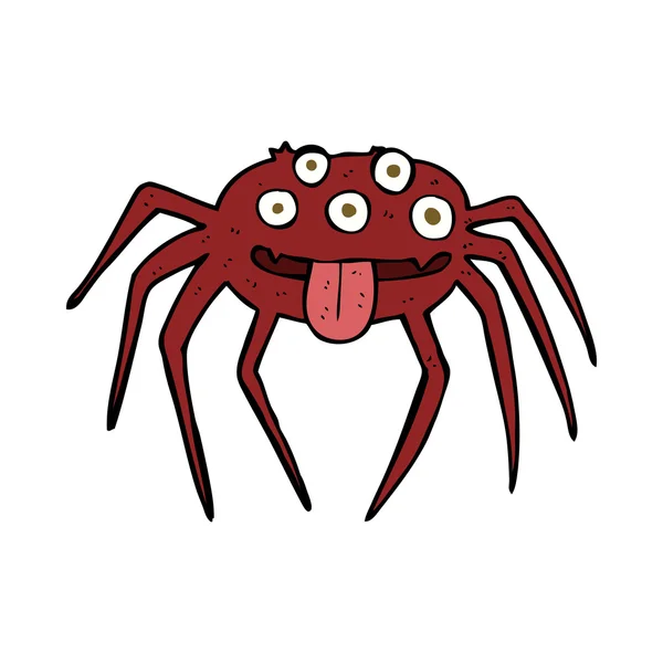 Desenho animado aranha de Halloween bruto — Vetor de Stock