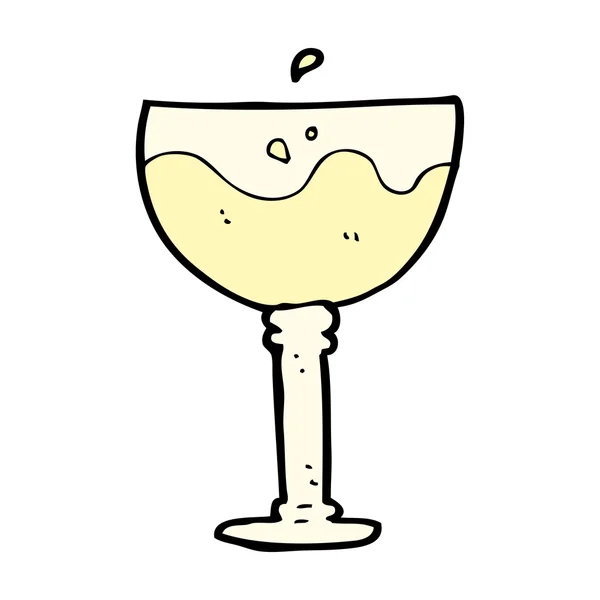 Cartoon glas wijn — Stockvector