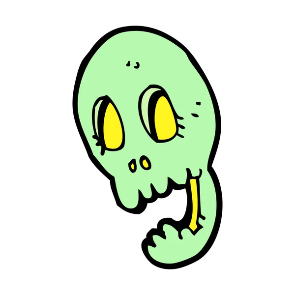 Drôle de crâne de dessin animé — Image vectorielle