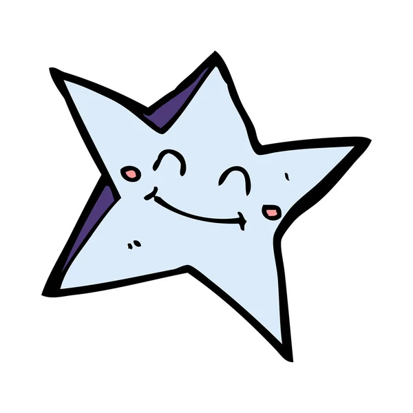 Dibujos animados personaje estrella feliz — Vector de stock